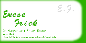 emese frick business card